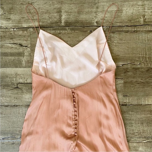 Lovers + Friends The Slip Dress Satin Maxi Nude 8 - Picture 5 of 8